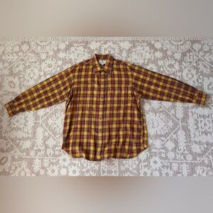 Caroll and Company men’s yellow/red plaid flannel XL